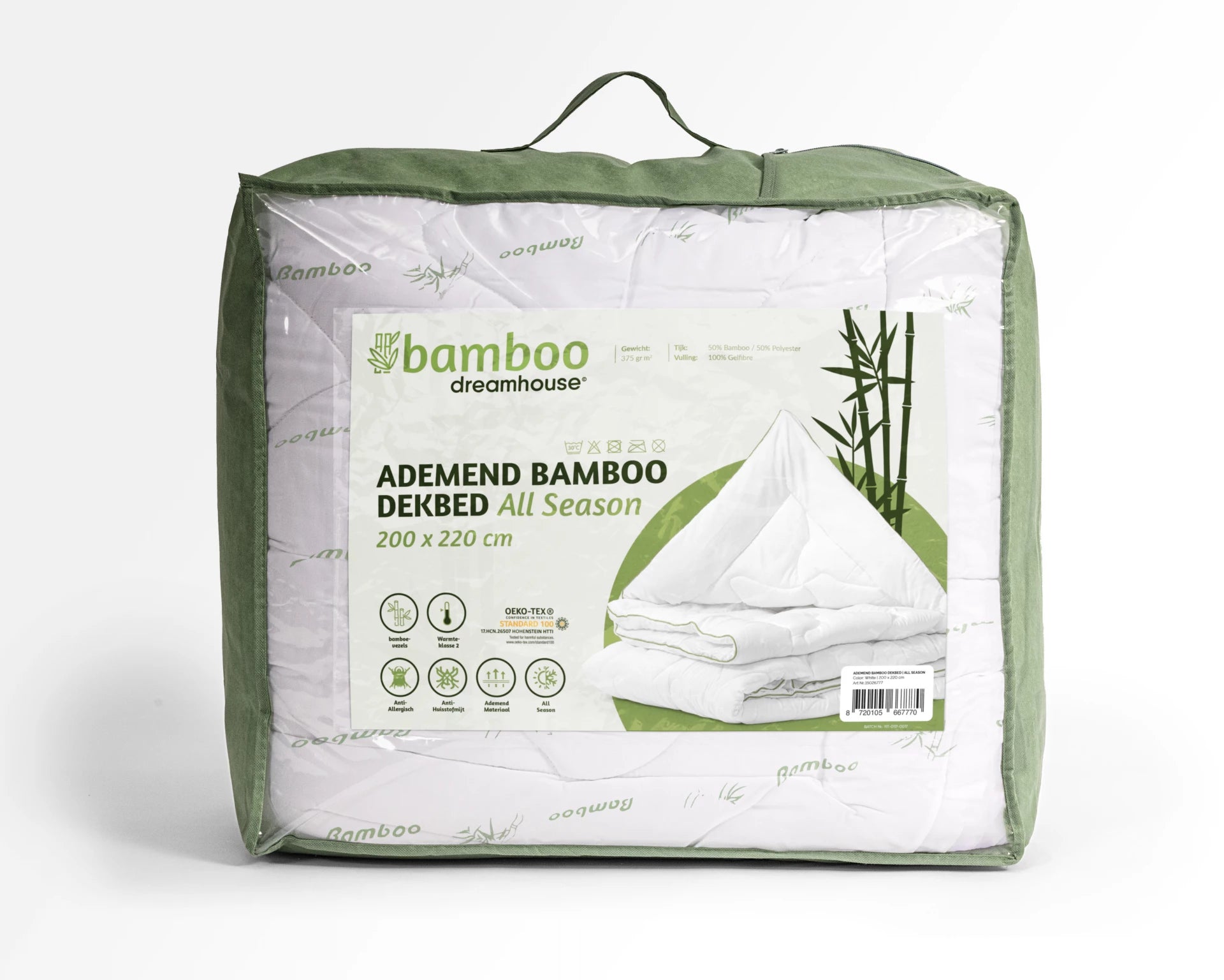Bamboe Enkel Dekbed Wit