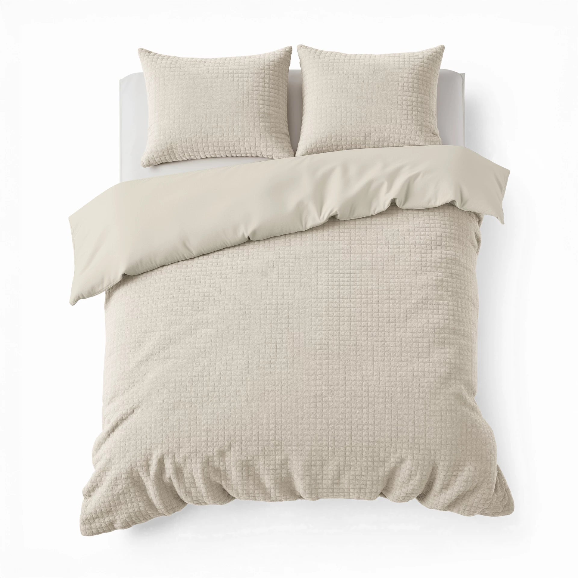 Posteljina Check Teddy Beige