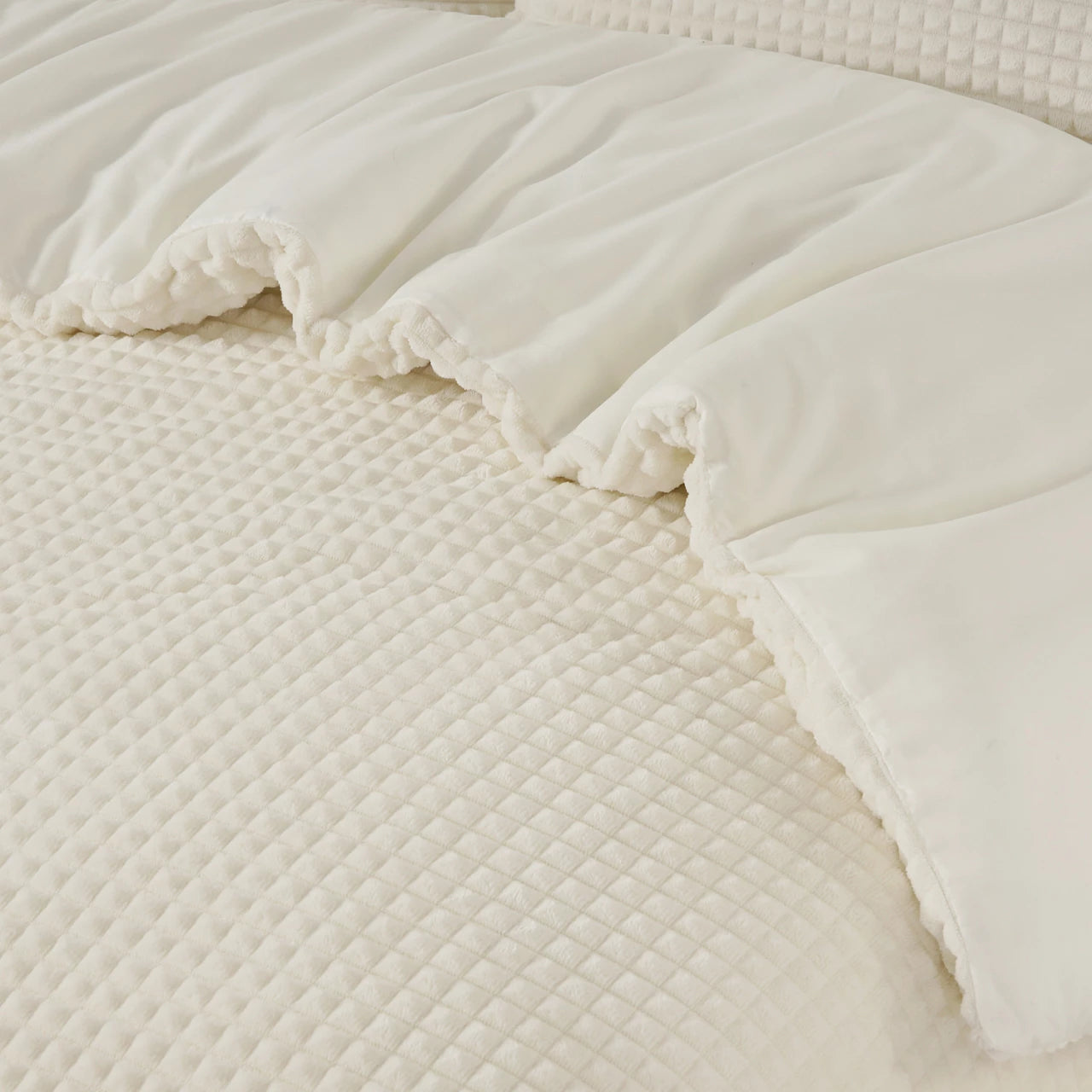 Posteljina Check Teddy Beige
