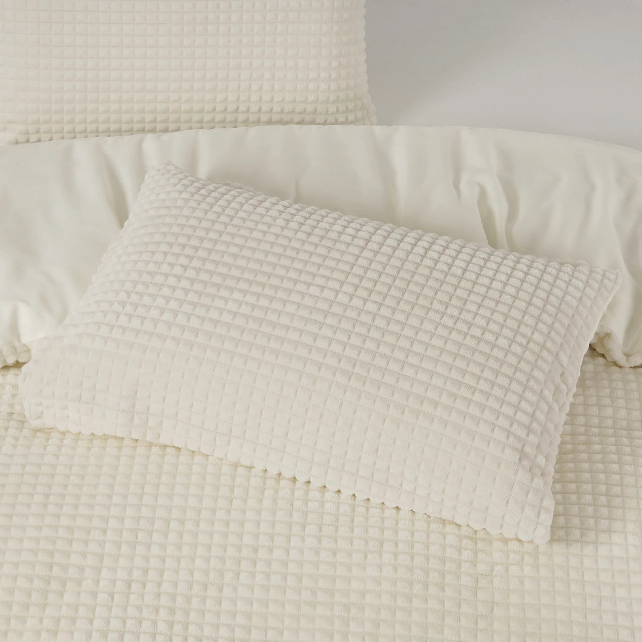 Posteljina Check Teddy Beige