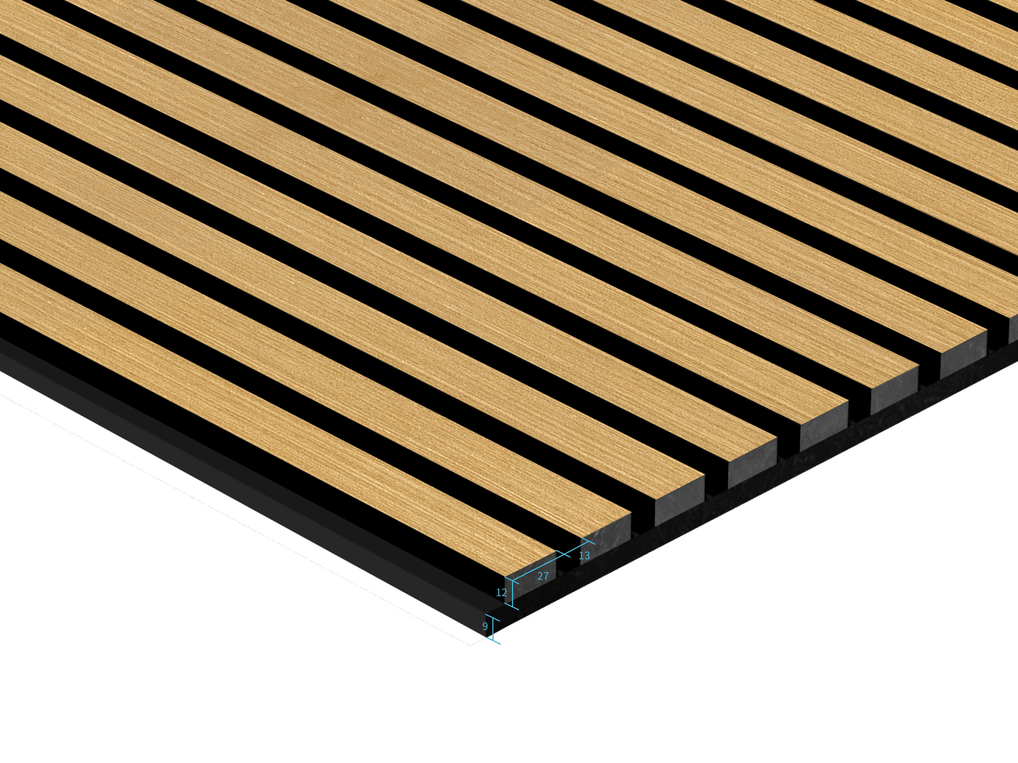 DELUX Akustični leseni paneli 240x60 cm - Oljen/Temni Hrast - Minu.si