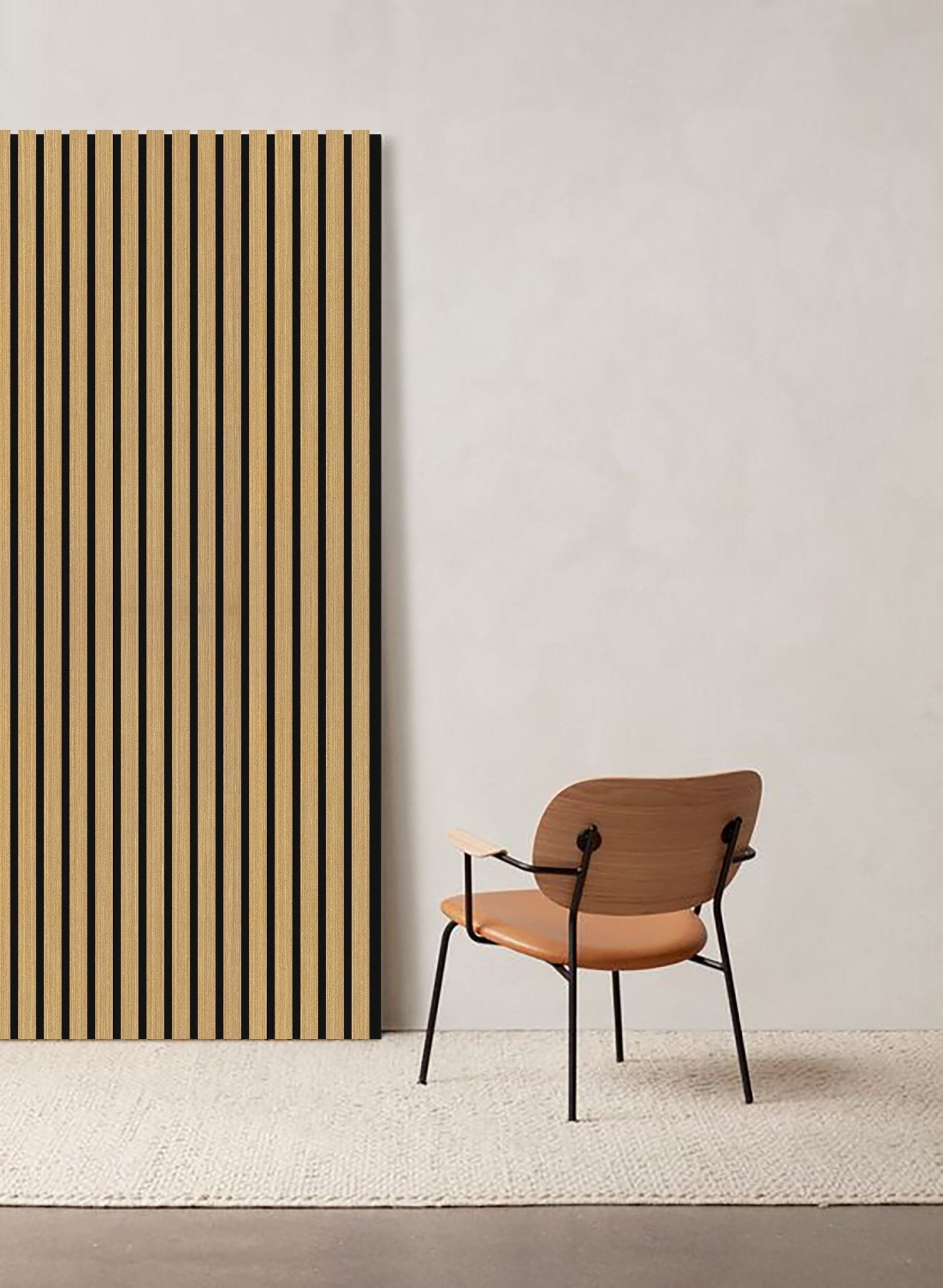 DELUX Akustični leseni paneli 240x60 cm - Oljen/Temni Hrast - Minu.si