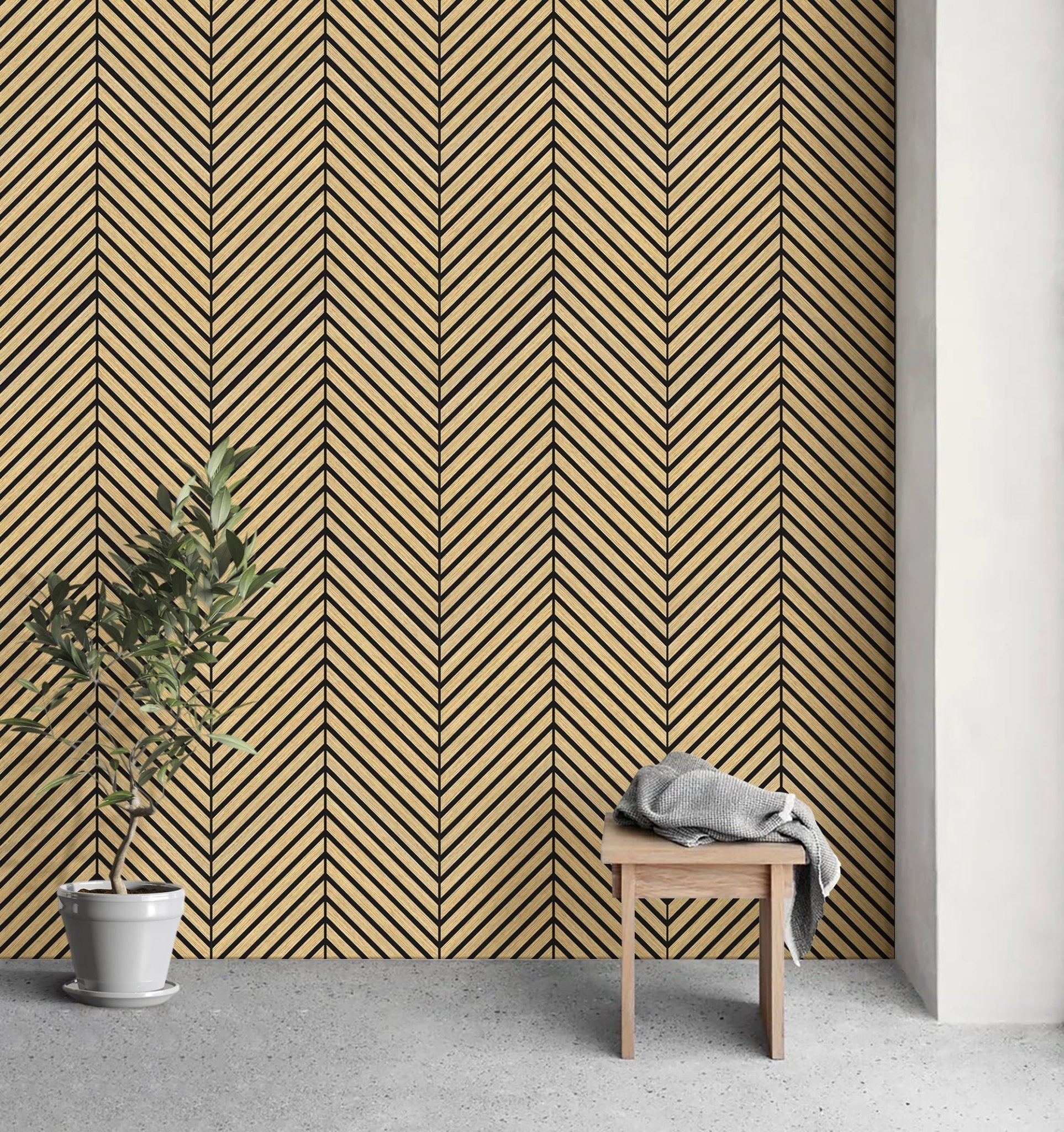 DELUX Akustični leseni paneli 270x55,9 cm - Hrast Herringbone - Minu.si