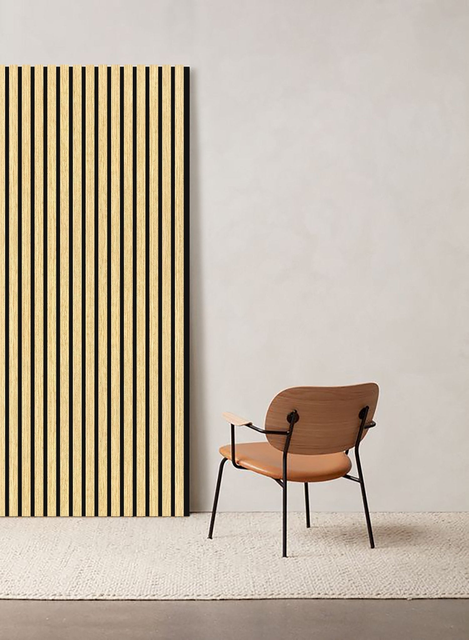 DELUX Akustični leseni paneli 270x60 cm - Hrast - Minu.si