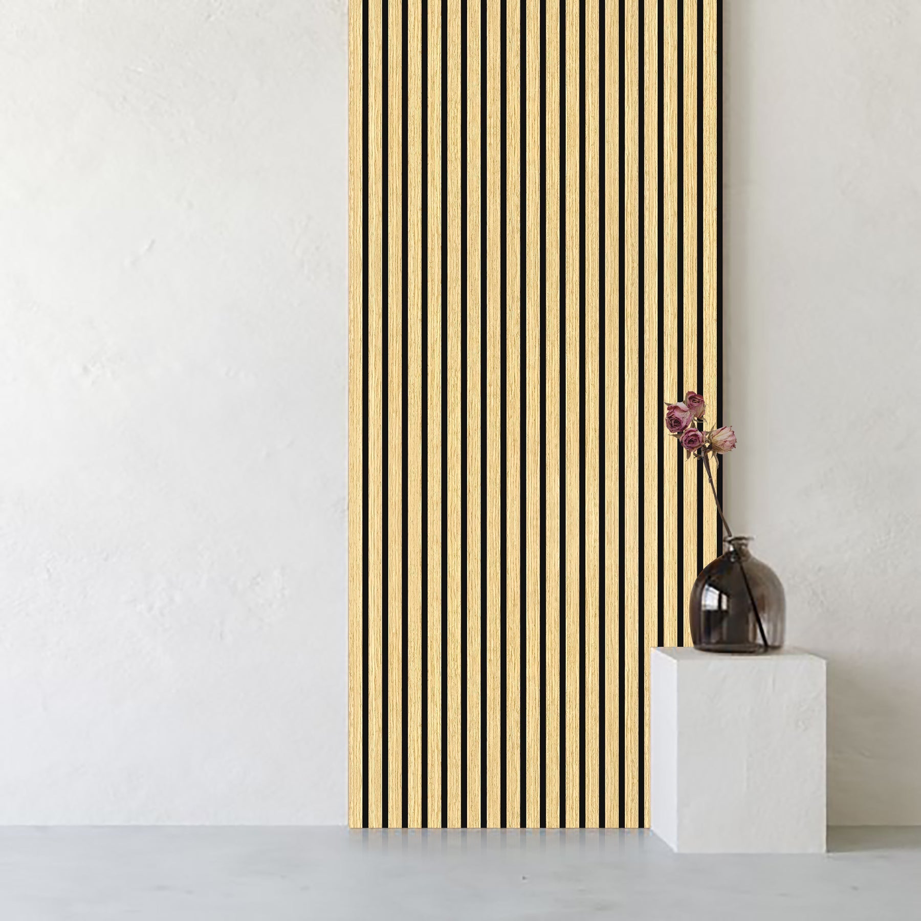 DELUX Akustični leseni paneli 270x60 cm - Hrast - Minu.si