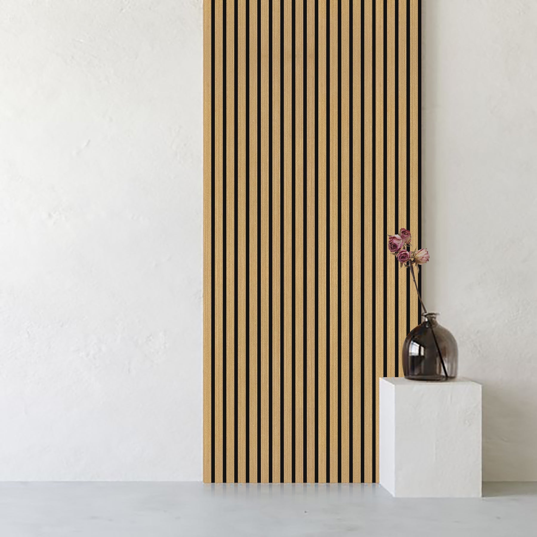 DELUX Akustični leseni paneli 270x60 cm - Oljen/Temni Hrast - Minu.si