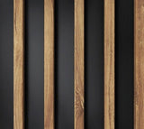 Leseni panel WoodHarmony ® Dimljeni hrast na črni podlagi - Minu.si