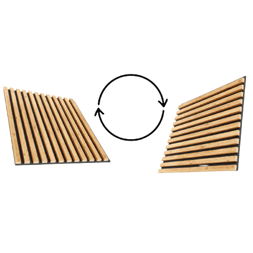 Akustični 3D leseni paneli 30x60 cm - Naravni Hrast