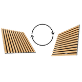 Akustični 3D leseni paneli 30x60 cm - Naravni Hrast