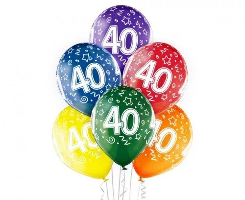 Komplet balonov Happy Birthday 40