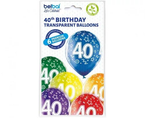 Komplet balonov Happy Birthday 40