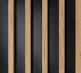 Leseni panel WoodHarmony ® Hrast na črni podlagi - Minu.si