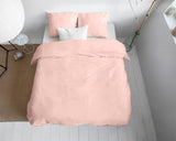 Saten posteljnina Uni - roza - Minu.si